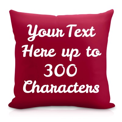 (40cm Square) Burgundy Soft Velvet Polyester Fabric (Personalised with Text)