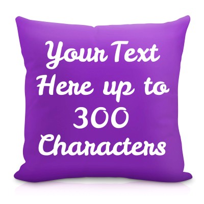 (40cm Square) Purple Soft Velvet Polyester Fabric (Personalised with Text)