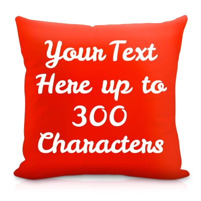 (40cm Square) Red Soft Velvet Polyester Fabric (Personalised with Text)