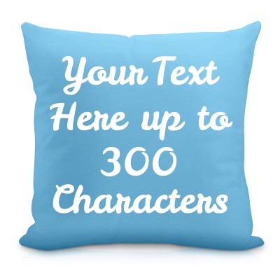 (40cm Square) Sky Blue Soft Velvet Polyester Fabric (Personalised with Text)