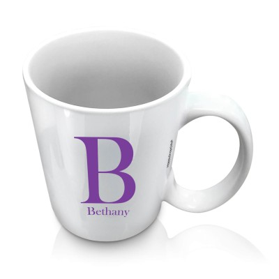(10oz White) Purple (Personalised with Text)