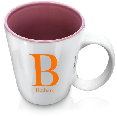 (XL 15oz Pink) Burnt Orange (Personalised with Text)