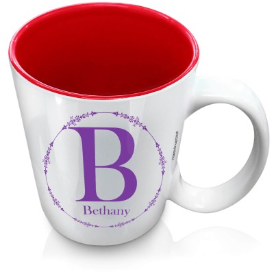 (XL 15oz Red) with Circular Ring Theme Purple (Personalised with Text)