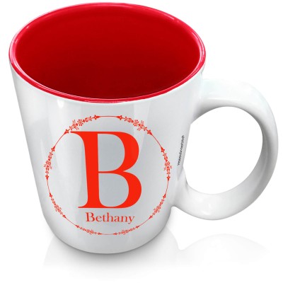(XL 15oz Red) with Circular Ring Theme Red (Personalised with Text)