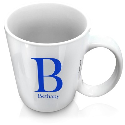 (XL 15oz White) Royal Blue (Personalised with Text)