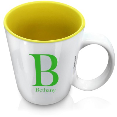 (XL 15oz Yellow) Bright Green (Personalised with Text)