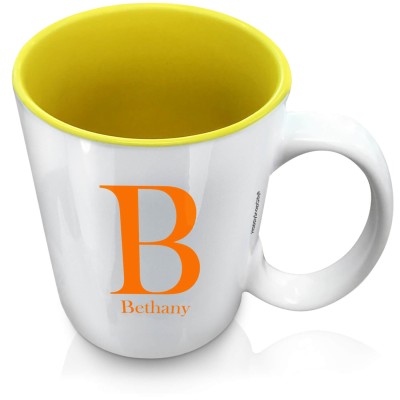 (XL 15oz Yellow) Burnt Orange (Personalised with Text)
