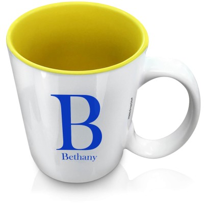 (XL 15oz Yellow) Royal Blue (Personalised with Text)