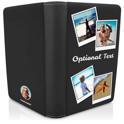 (UK Standard 21cm) (No Icon) Black (Personalised with Text)