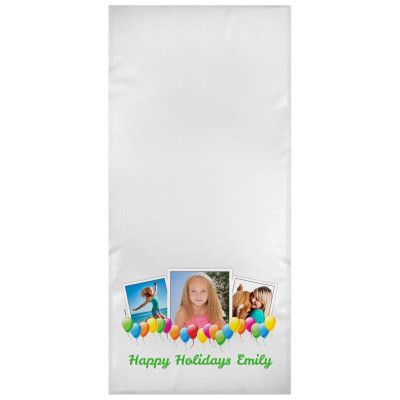 White Bright Green Towelling (70cm x 50cm) (Personalised with Text)