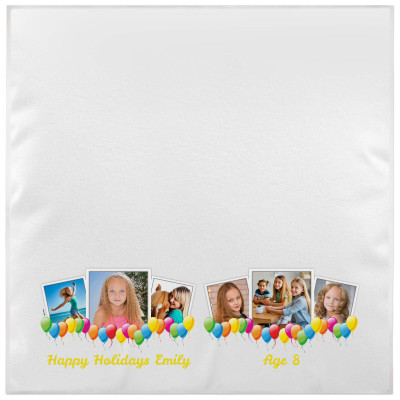White Yellow Towelling (150cm x 100cm) (Personalised with Text)