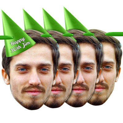 with Hat Theme (Green) Finished Bunting 1m (1 Photo) (Personalised with Text)