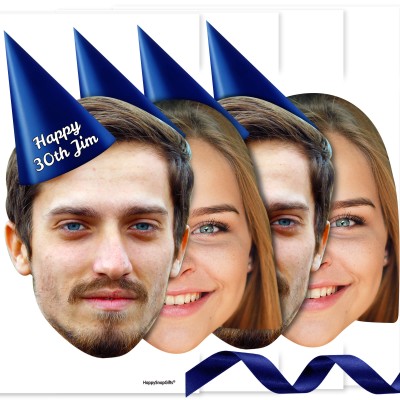 with Hat Theme (Navy Blue) DIY Bunting 1m (2 Photos) (Personalised with Text)