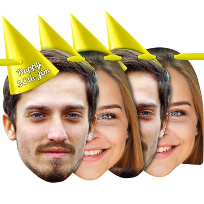 with Hat Theme (Yellow) Finished Bunting 1m (2 Photos) (Personalised with Text)