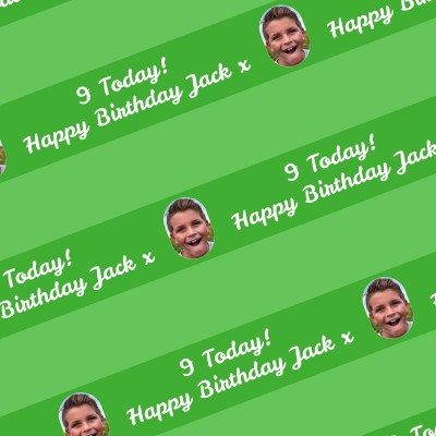 (Striped Design) (Green) 200cm x 110cm (70gsm) (Personalised with Text)