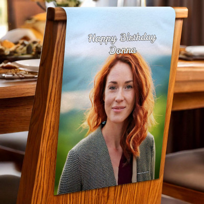 (60cm x 40cm) Pack of 4 Mock Suede Polyester Fabric 4 Photos (1 Photo on Each Item) (Personalised with Text)