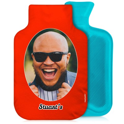 2 Litre Red Soft Velvet Polyester Fabric and Removable Cover (Personalised with Text)