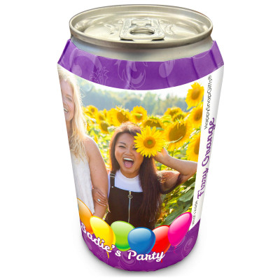 (1 Label) with Balloon Design (Purple) (Personalised with Text)