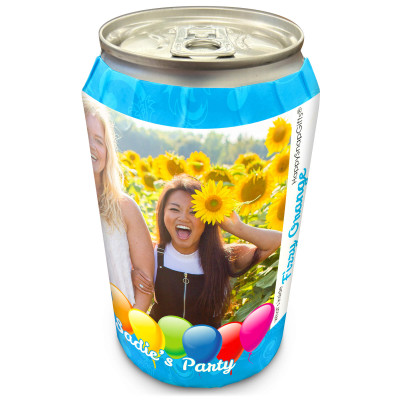 (1 Label) with Balloon Design (Sky Blue) (Personalised with Text)