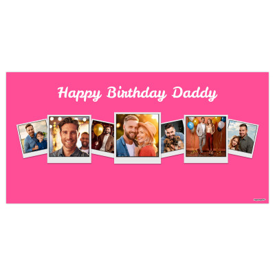 (Pink) 55cm x 110cm (70gsm) (Personalised with Text)