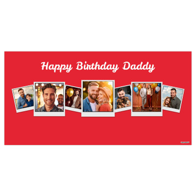 (Red) 55cm x 110cm (70gsm) (Personalised with Text)