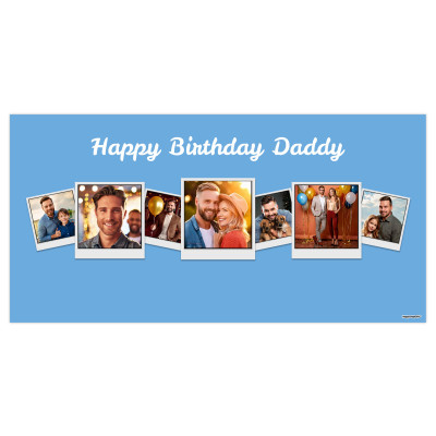 (Sky Blue) 55cm x 200cm (70gsm) (Personalised with Text)