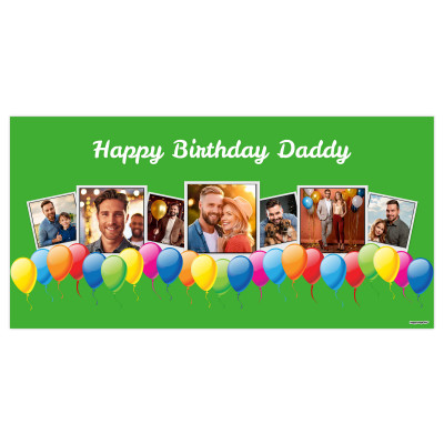 with Balloon Design (Green) 110cm x 200cm (70gsm) (Personalised with Text)