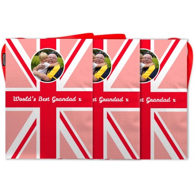 - 5 Metres with 12 Triangle Flags (28cm) Red Mock Suede Polyester Fabric (Personalised with Text)