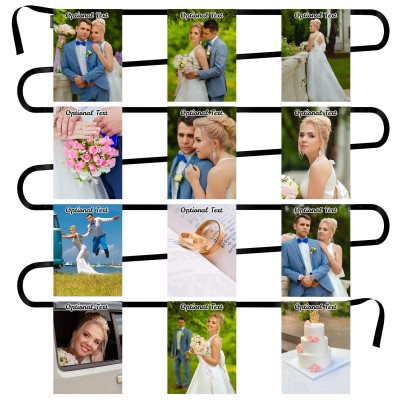 - 5 Metres with 12 Rectangle Flags (28cm) Mock Suede Polyester Fabric (Personalised with Text)