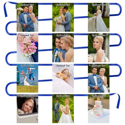 - 5 Metres with 12 Rectangle Flags (28cm) Mock Suede Polyester Fabric (Personalised with Text)