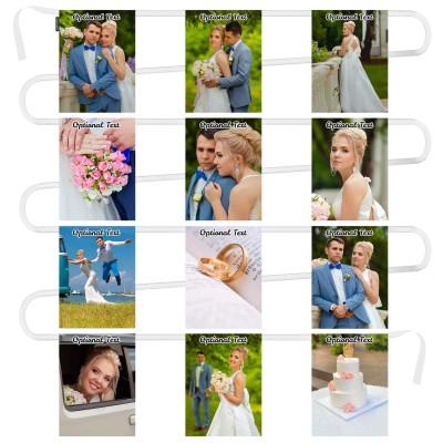 - 5 Metres with 12 Rectangle Flags (28cm) Mock Suede Polyester Fabric (Personalised with Text)