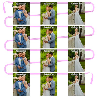 - 5 Metres with 12 Rectangle Flags (28cm) Mock Suede Polyester Fabric (Personalised with Text)