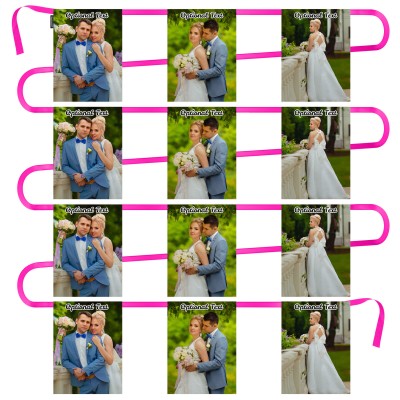 - 5 Metres with 12 Rectangle Flags (28cm) Mock Suede Polyester Fabric (Personalised with Text)