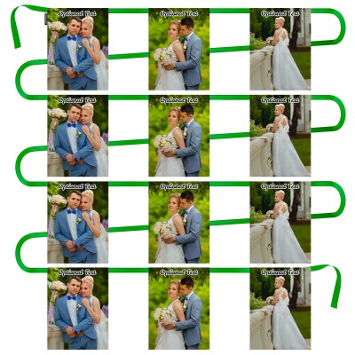 - 5 Metres with 12 Rectangle Flags (28cm) Mock Suede Polyester Fabric (Personalised with Text)