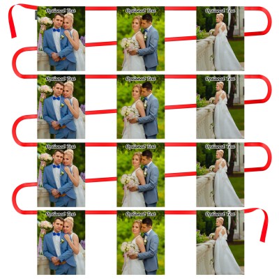 - 5 Metres with 12 Rectangle Flags (28cm) Mock Suede Polyester Fabric (Personalised with Text)