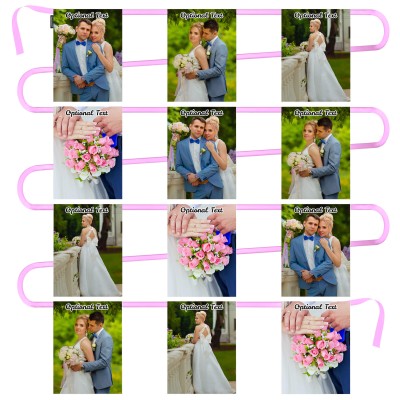 - 5 Metres with 12 Rectangle Flags (28cm) Mock Suede Polyester Fabric (Personalised with Text)