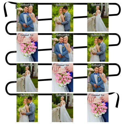 - 5 Metres with 12 Rectangle Flags (28cm) Mock Suede Polyester Fabric (Personalised with Text)