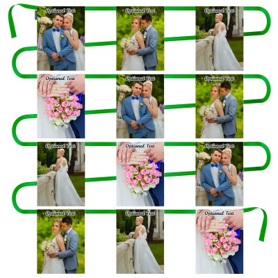 - 5 Metres with 12 Rectangle Flags (28cm) Mock Suede Polyester Fabric (Personalised with Text)