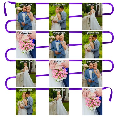 - 5 Metres with 12 Rectangle Flags (28cm) Mock Suede Polyester Fabric (Personalised with Text)