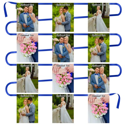 - 5 Metres with 12 Rectangle Flags (28cm) Mock Suede Polyester Fabric (Personalised with Text)