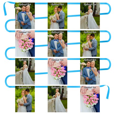 - 5 Metres with 12 Rectangle Flags (28cm) Mock Suede Polyester Fabric (Personalised with Text)
