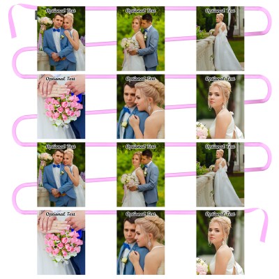 - 5 Metres with 12 Rectangle Flags (28cm) Mock Suede Polyester Fabric (Personalised with Text)