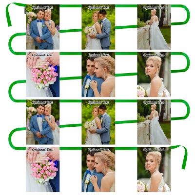 - 5 Metres with 12 Rectangle Flags (28cm) Mock Suede Polyester Fabric (Personalised with Text)