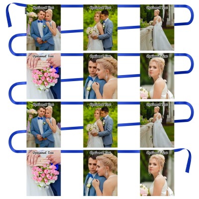 - 5 Metres with 12 Rectangle Flags (28cm) Mock Suede Polyester Fabric (Personalised with Text)