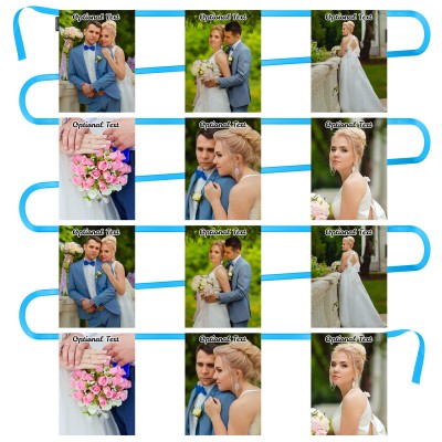 - 5 Metres with 12 Rectangle Flags (28cm) Mock Suede Polyester Fabric (Personalised with Text)