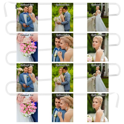 - 5 Metres with 12 Rectangle Flags (28cm) Mock Suede Polyester Fabric (Personalised with Text)