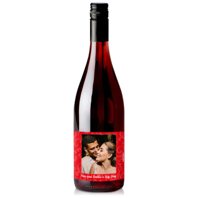 (12 Labels) Paisley Theme (Red) (Personalised with Text)