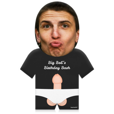 (50cm) Penis Theme (Light Skin Tone) Black Soft Velvet Polyester Fabric (Personalised with Text)