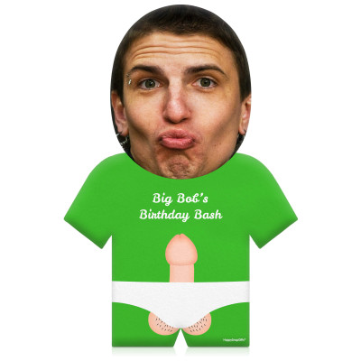 (50cm) Penis Theme (Light Skin Tone) Bright Green Soft Velvet Polyester Fabric (Personalised with Text)