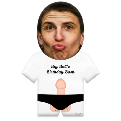 (50cm) Penis Theme (Light Skin Tone) White Soft Velvet Polyester Fabric (Personalised with Text)